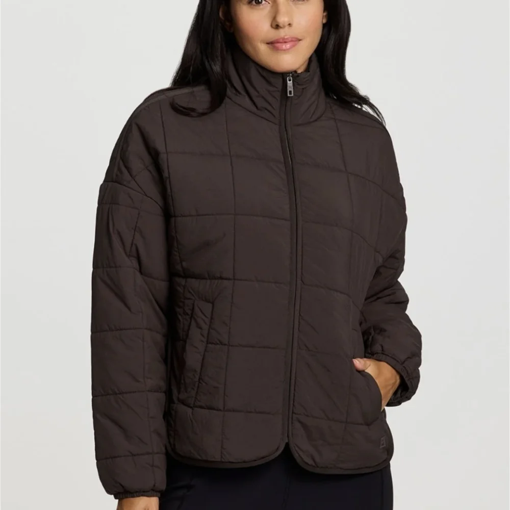 Avalanche Women's Dark Brown Quilted Puffer Jacket - Picture 1 of 6